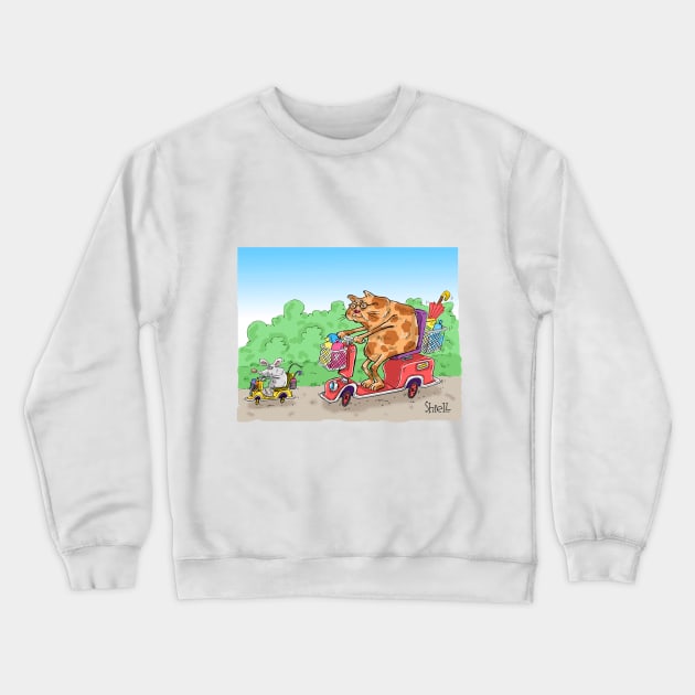 Puss and Scoot. Crewneck Sweatshirt by macccc8